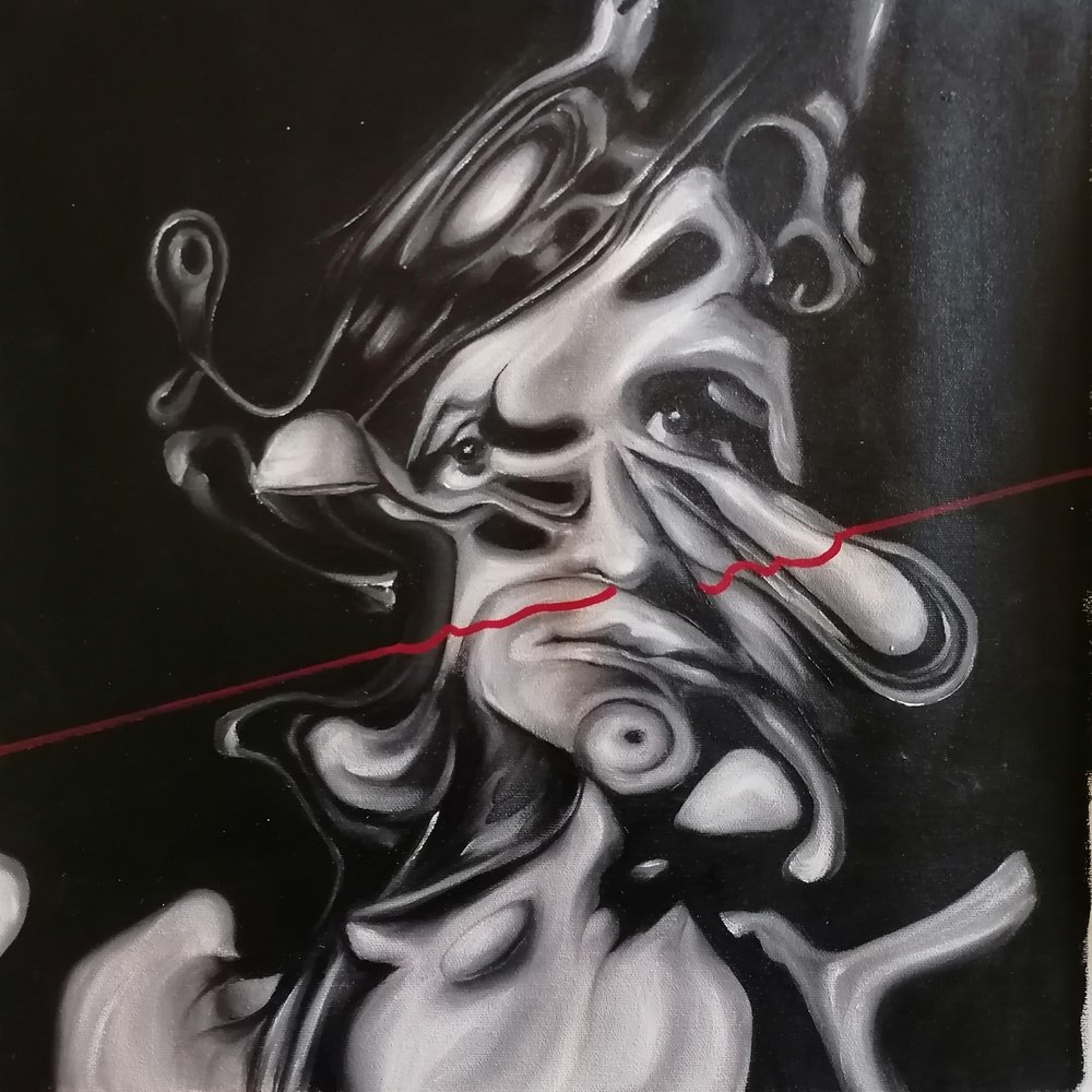 Mørkt surrealistisk portrett av Stefano Mazzolini