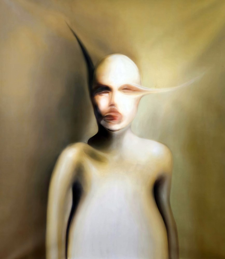Forvrengt surrealistisk portrett av Stefano Mazzolini