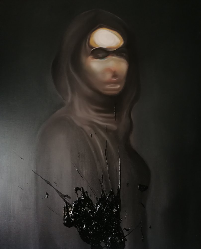 Hettekledd figur, dyp følelse av Stefano Mazzolini