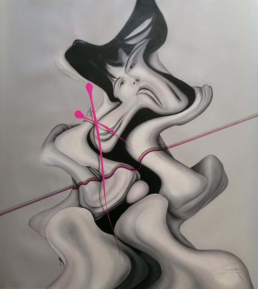 Surrealistisk flytende kvinne av Stefano Mazzolini