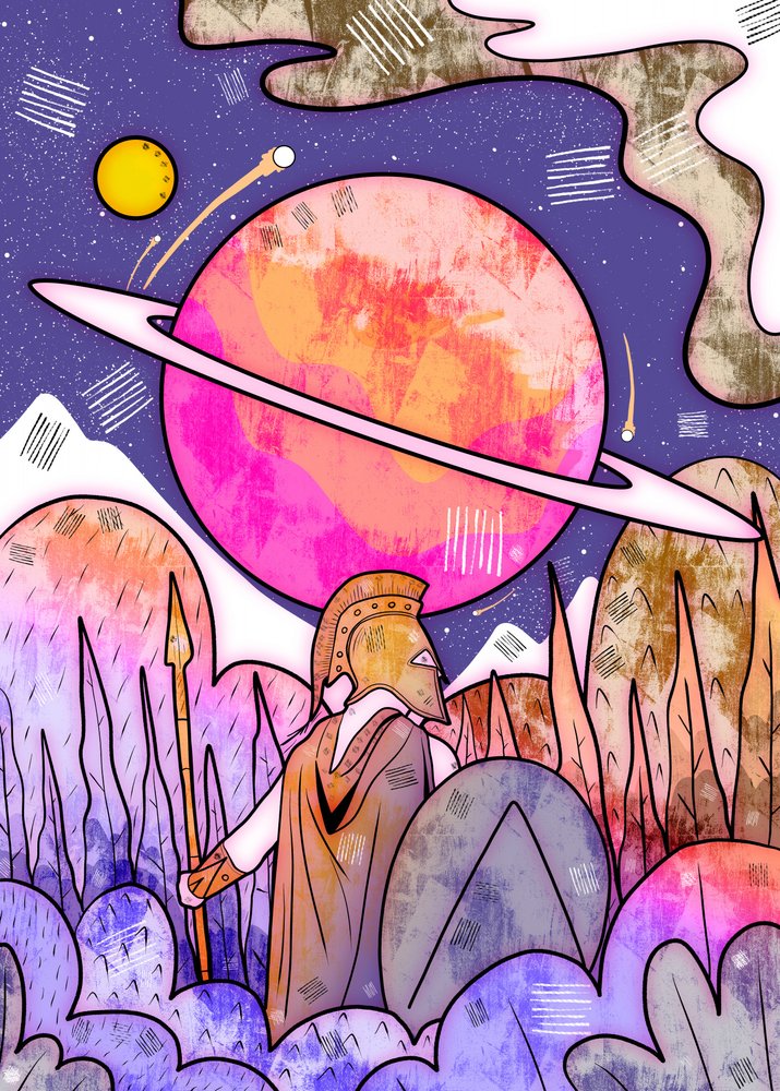 Spartansk kriger kosmisk planet av Stephen Wade