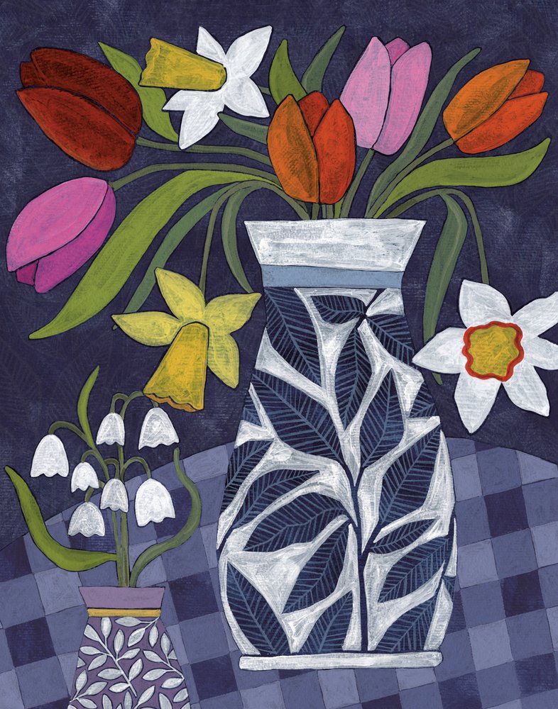 Fargerike vårblomster av Susan Black