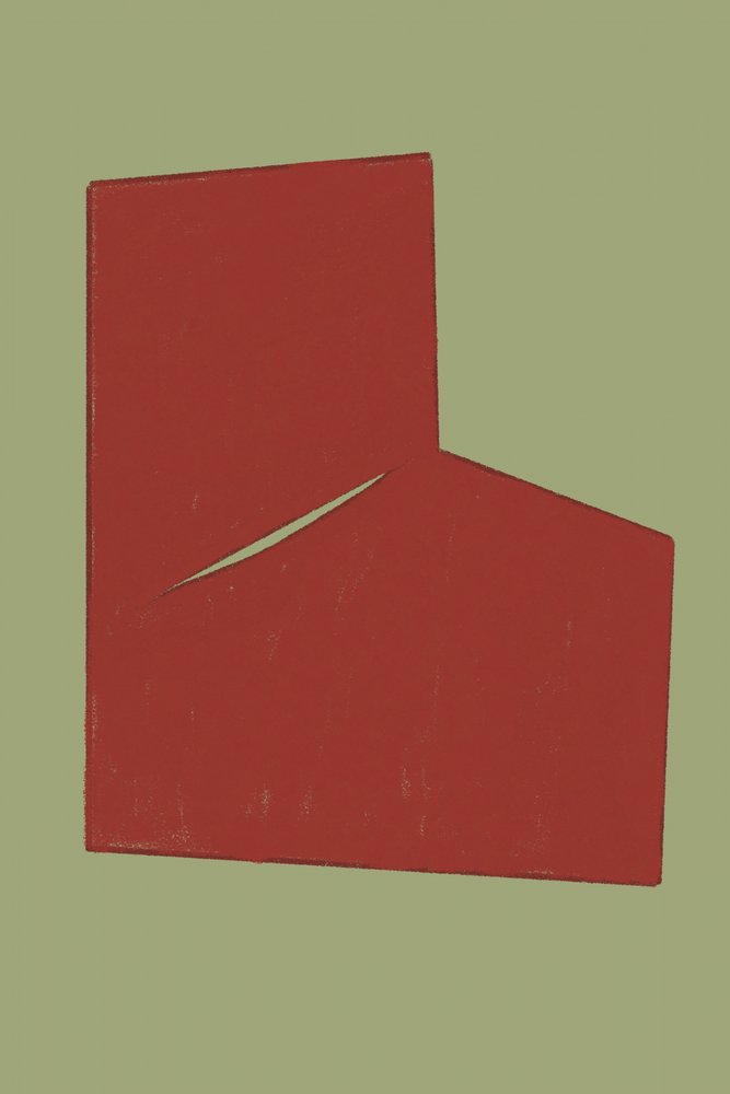 Minimal Red Slit av THE MIUUS STUDIO