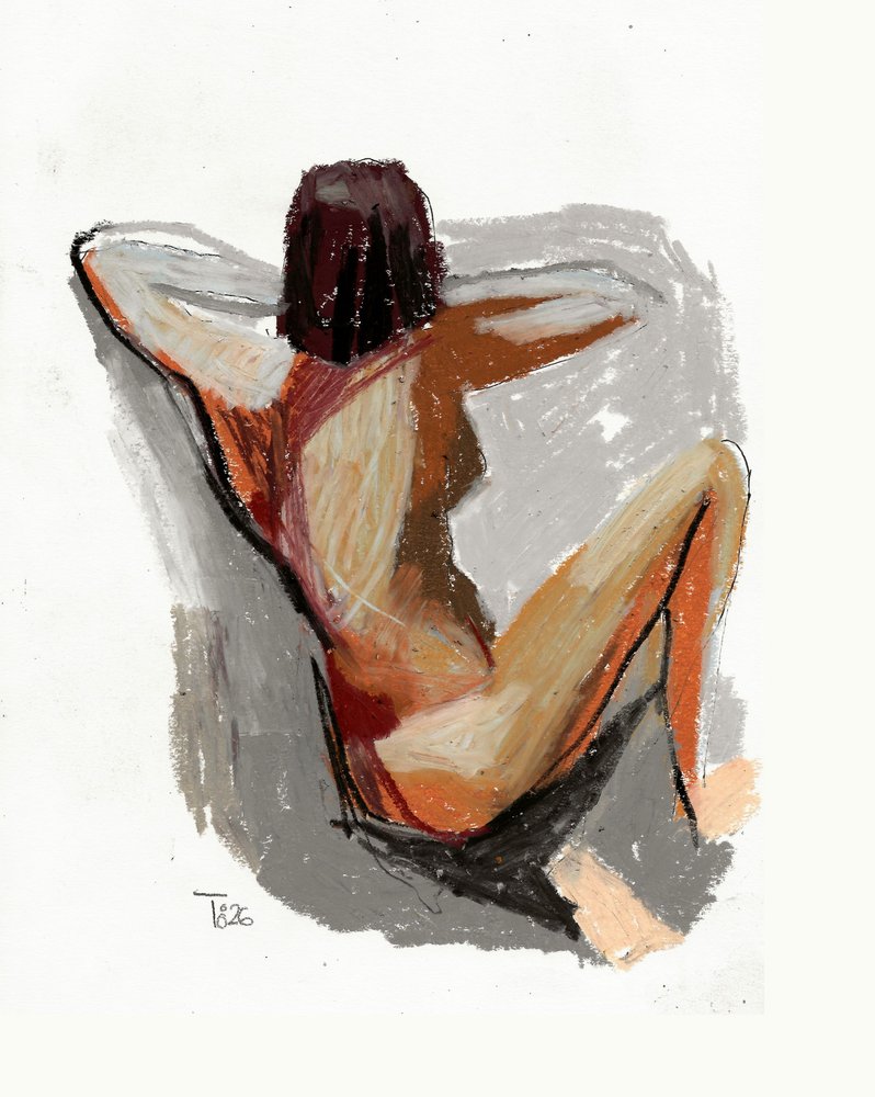 Avslappet figurstudie av Tore Bahnson