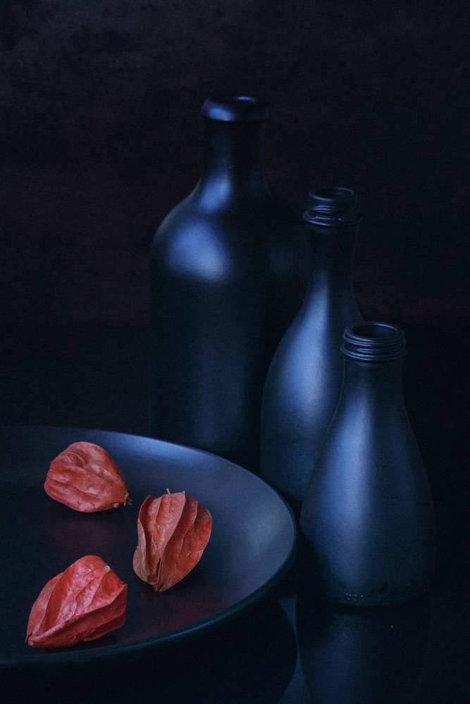 Physalis og blå flasker av Vladimir Pavlovskyy