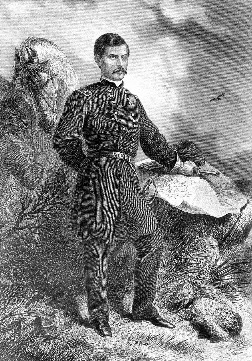 Den amerikanske generalen George McClellan av Unknown