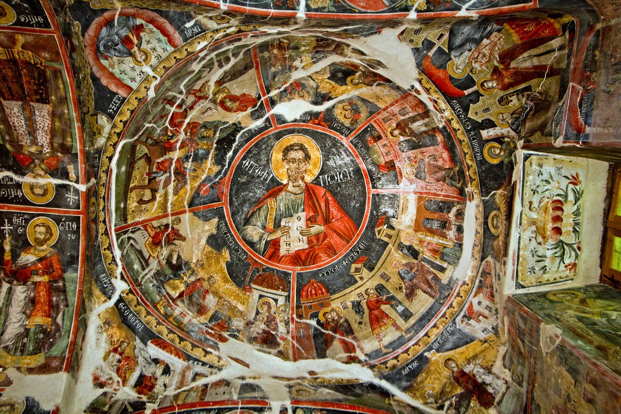 Taket i St Marys Church, Leusa, Albania av Unknown