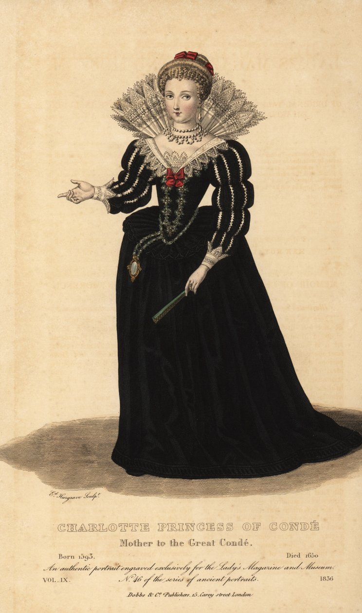 Charlotte Marguerite de Montmorency, prinsesse av Conde, mor til Great Conde, 1593-1650 av Unknown