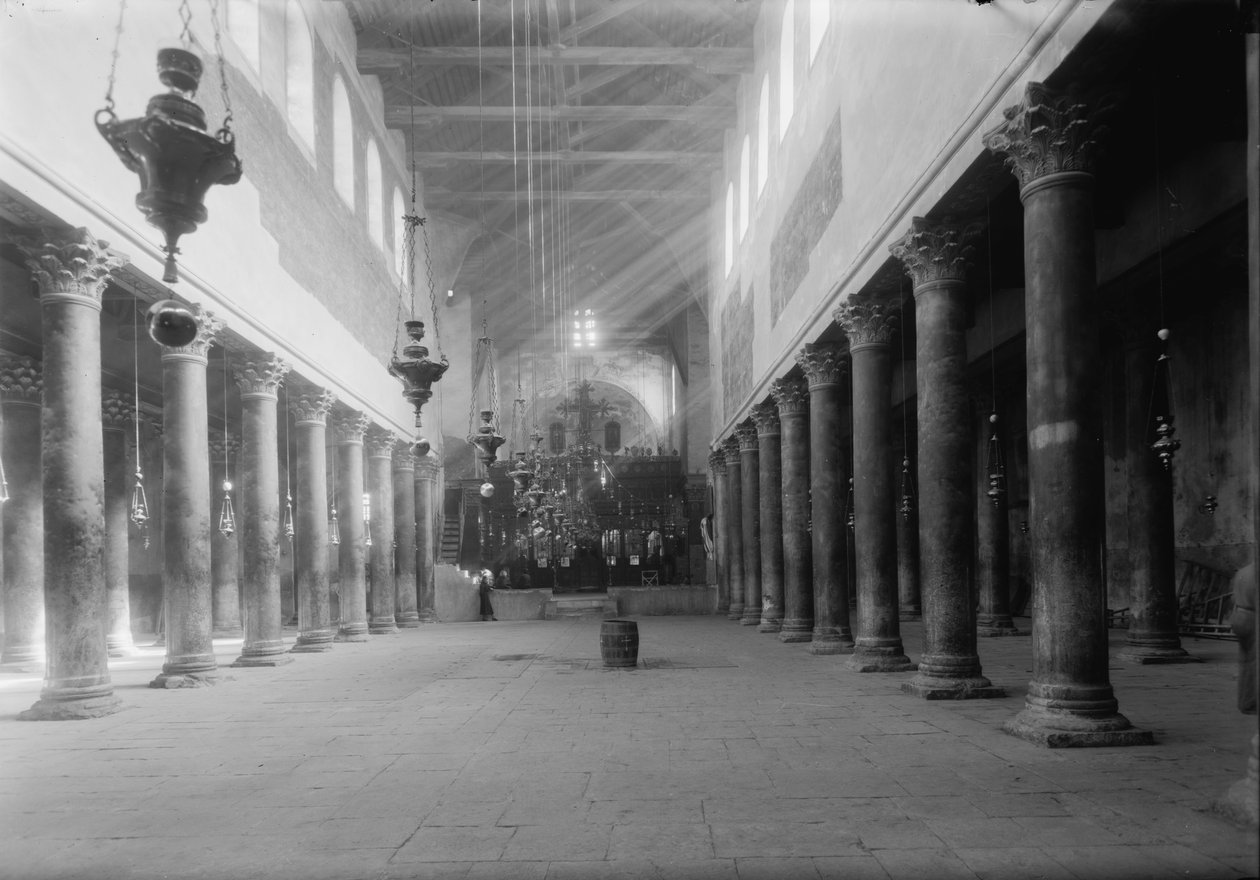 Fødselskirken, Betlehem, 1934-9 (bw-bilde) av Unbekannt Unbekannt