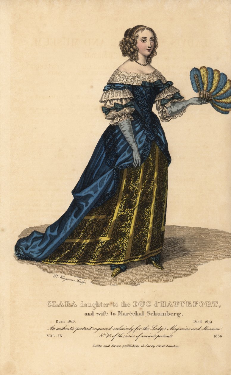 Clara de Hautefort, datter av Duc dHauterfort og kone til Marechal Schomberg, 1616-1691 av Unknown