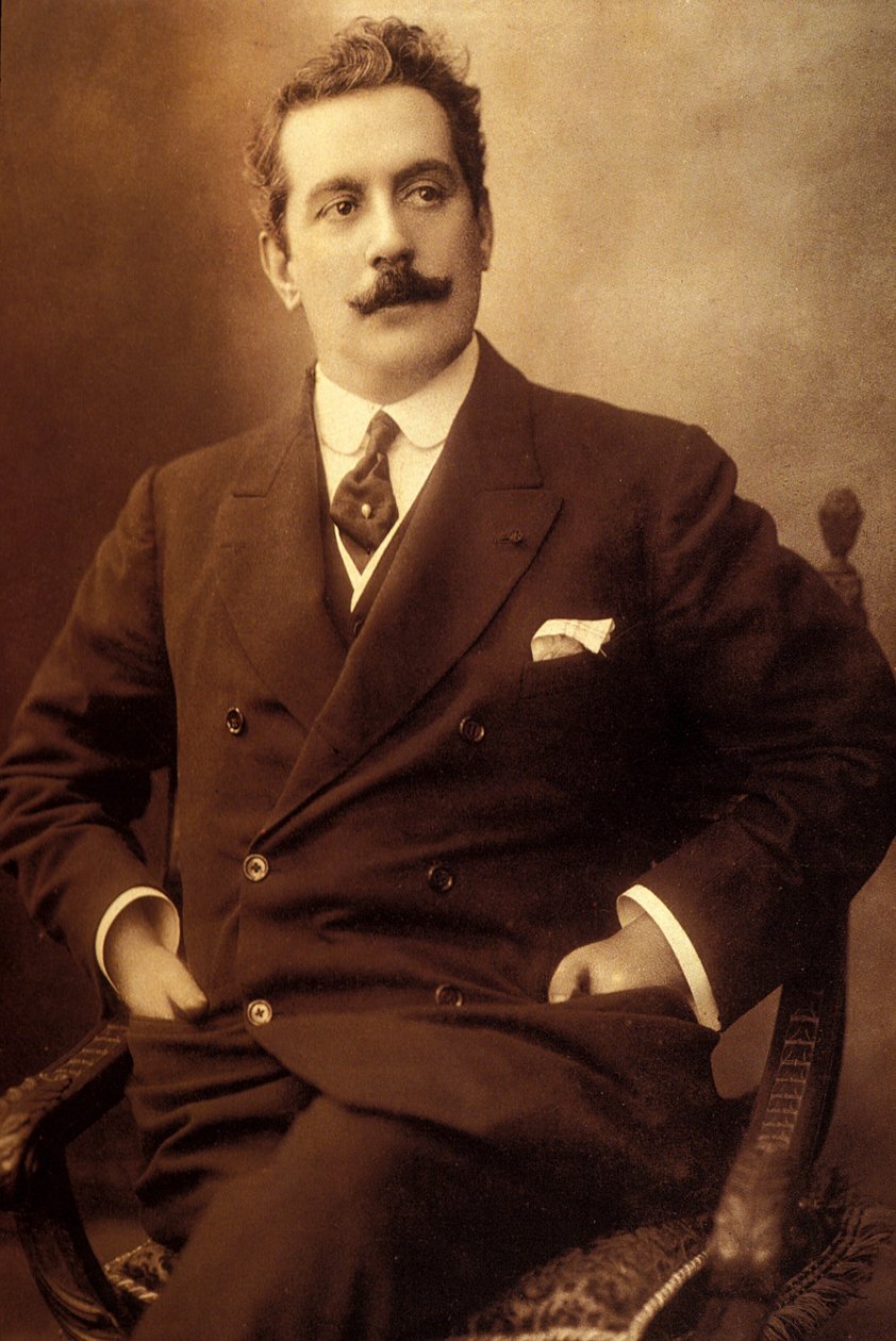 Giacomo Puccini (1858-1924) i 1890 av Unknown