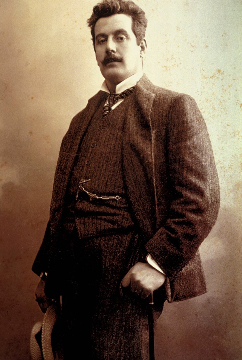 Giacomo Puccini (1858-1924) i 1900 av Unknown