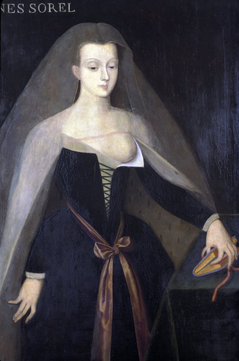 Indre & Loire N* 081 - Chateau de Loches - Portrett av Agnes Sorel - av Francois Clouet (1520-1572) av Unknown