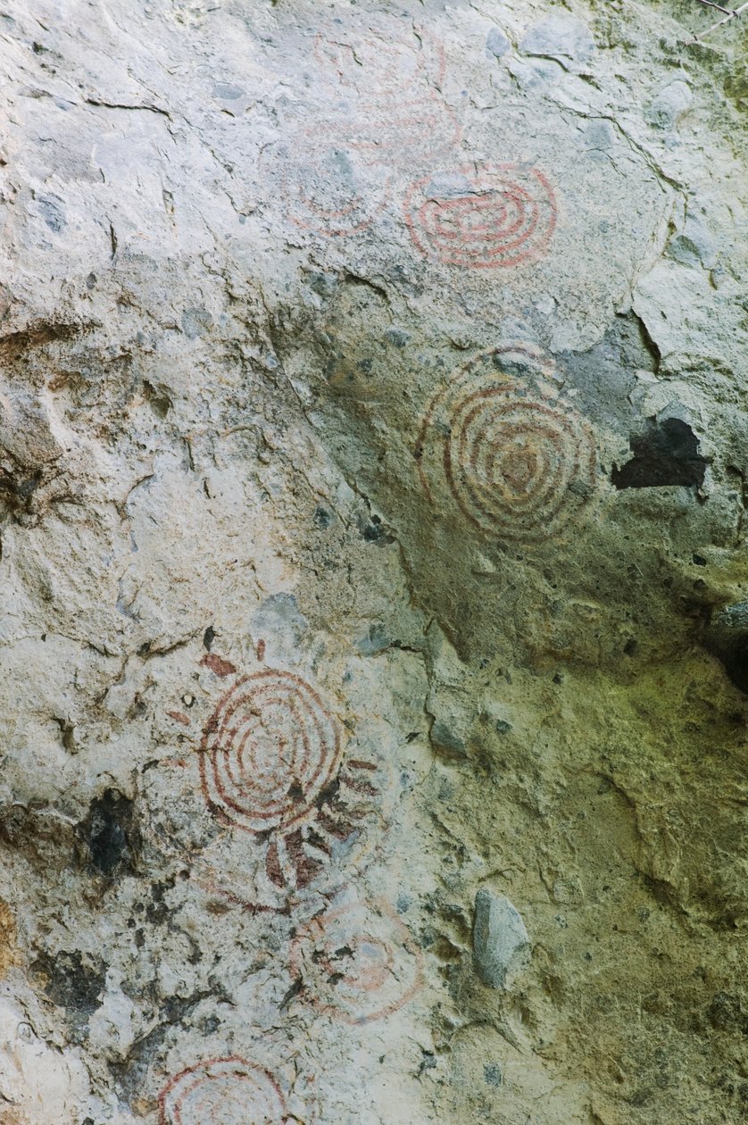 Kenya, Mfangano Island, nær Ukula, forhistoriske hulemalerier av Unknown