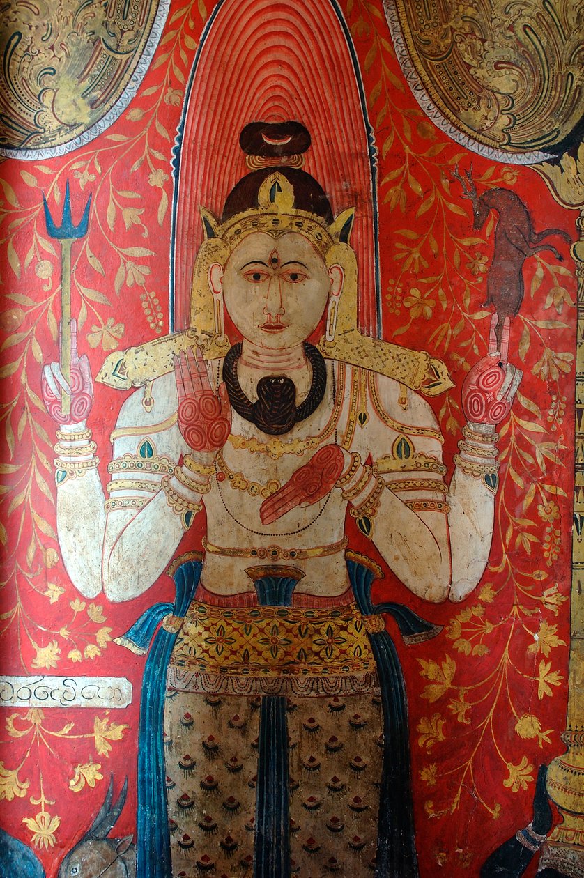 Veggmaleri på veggene til Kelaniya-tempelet ved Kelaniya Vihara, et av de helligste buddhistiske stedene omtrent seks mil fra hovedstaden Colombo på Sri Lanka. 7. januar 2010. av Unknown