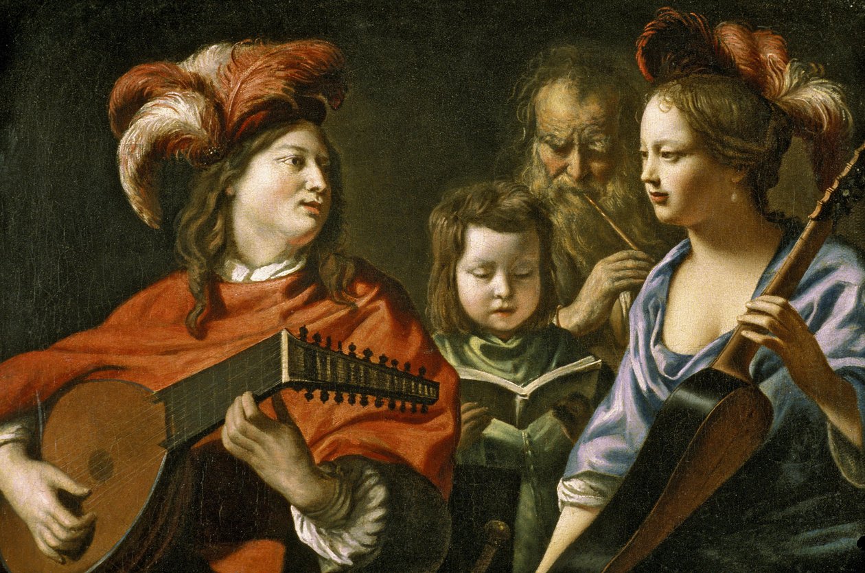 Picardie 086 - Laon - Museum - "" The Concert"" av Mathieu Le Nain (1607-1667) av Unknown