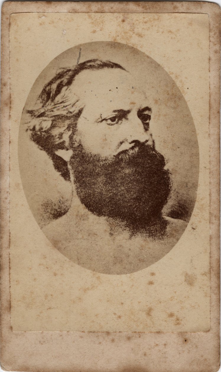 Portrett av Felice Orsini (1819-1858), italiensk revolusjonær og patriot som deltok i Risorgimento. 1800-tallet Trykk på papp Dim. 6x10 cm av Unknown
