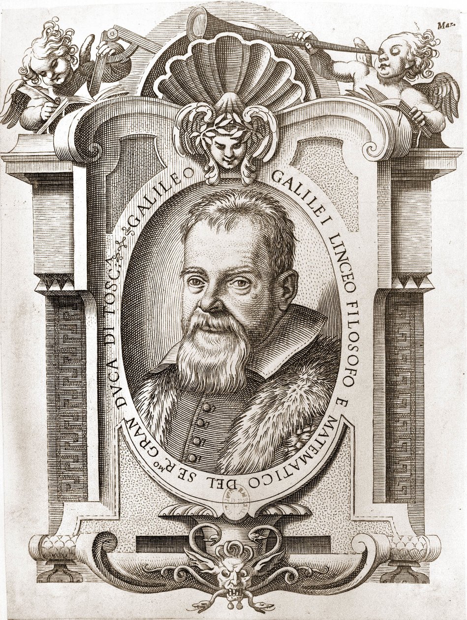 Portrett av Galileo Galilei denne Galileo (1564 - 1642). av Unknown