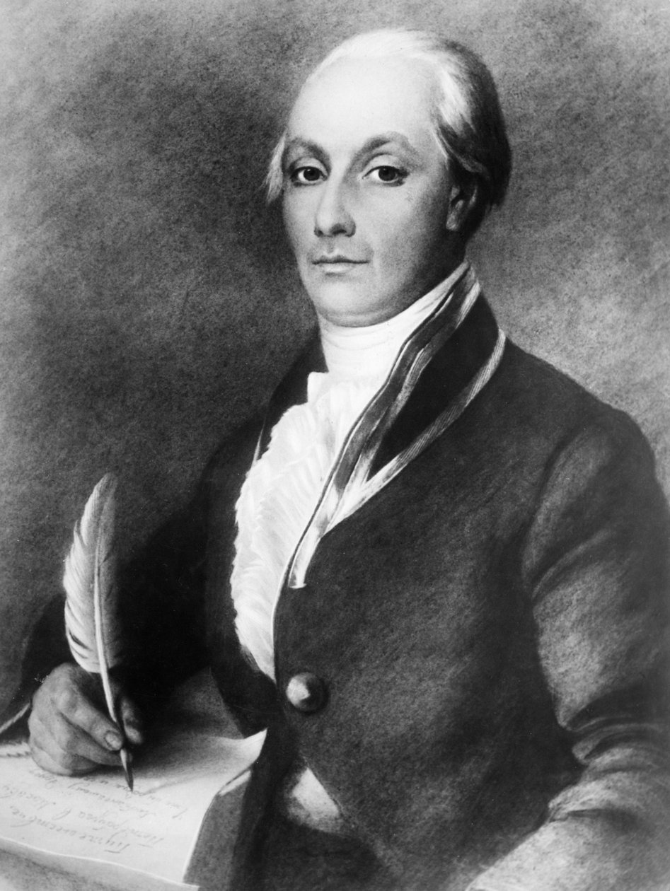 Portrett av russisk revolusjonær forfatter og filosof, Alexander Radishchev (1749 - 1802), av A, Laktionov. av Unknown