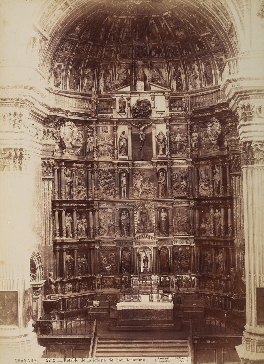 Retabell av kirken San Jerònimo, 1570-1605, Granada, Spania, ca. 1880 av Unknown