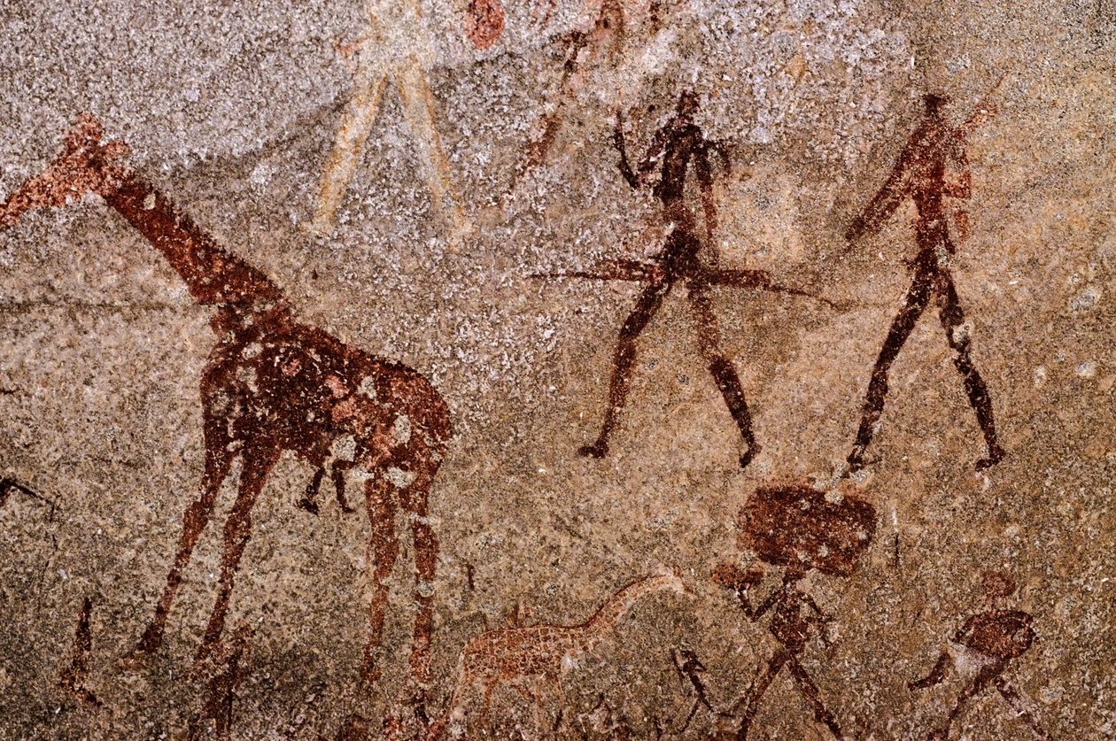 San (bushmen) maleri, Sør-Afrika av Unknown