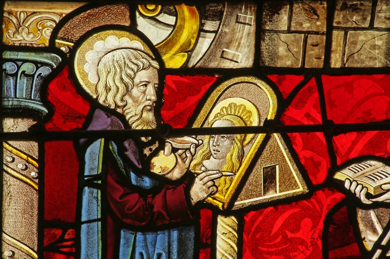St Luke maler et portrett av Jomfru Maria, Rumilly av Unknown