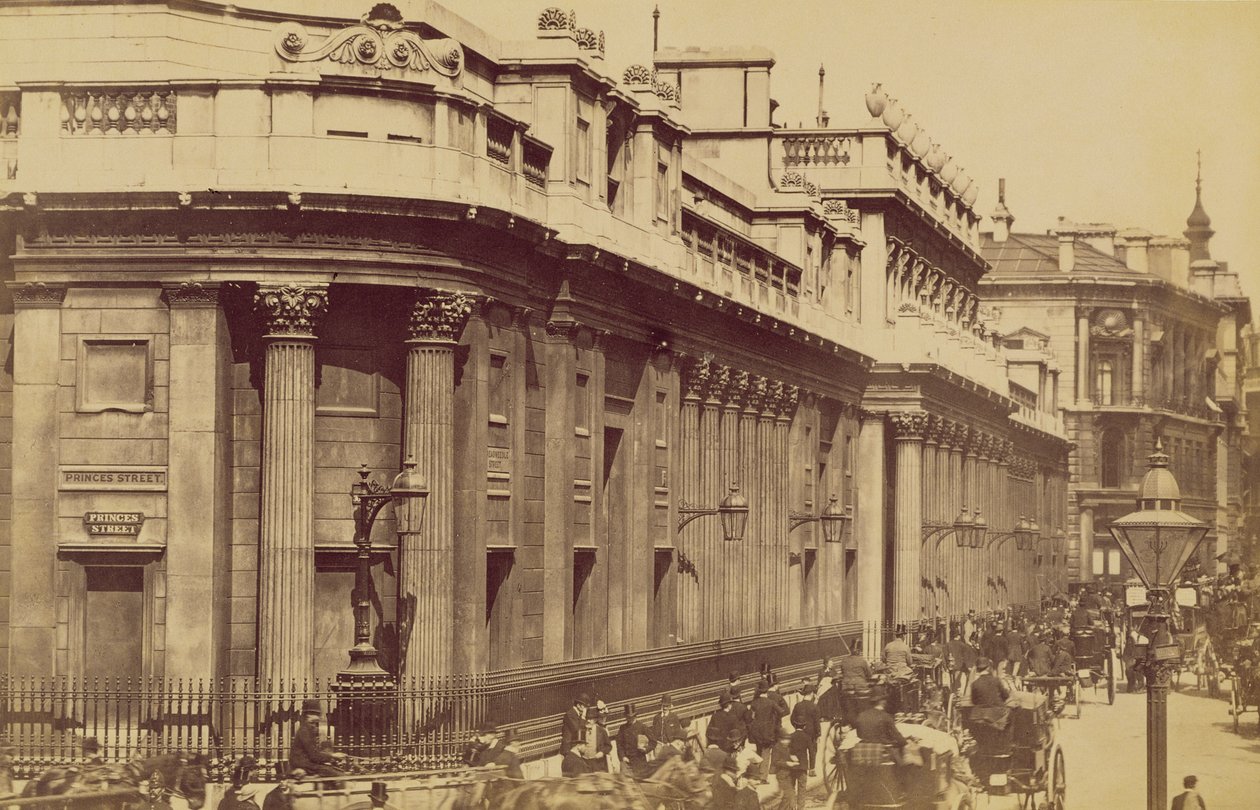 The Bank of England, London, ca. 1880 (sepia-bilde) av Unknown