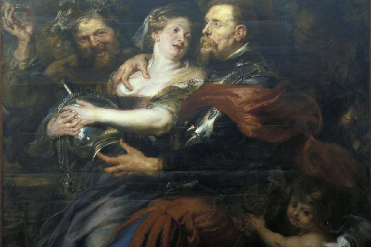 Venus og Mars maleri, Pierre Paul (Pierre-Paul) Rubens (eller Peter Paul eller Petrus Paulus) (1577-1640) kunstverk, Palazzo Bianco, Genova, Ligury, Italia av Unknown