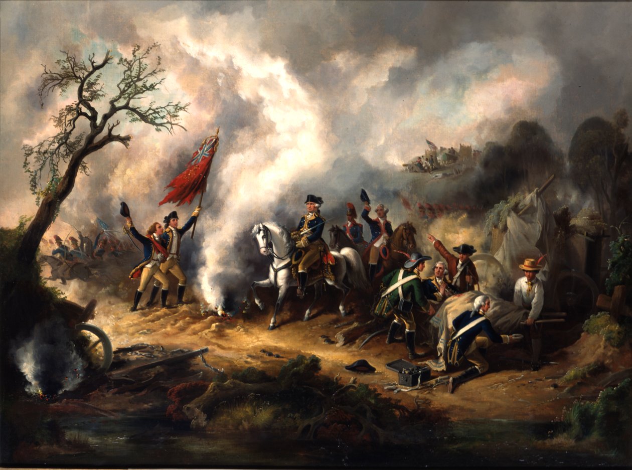 Slaget ved Monmouth, 28. juni 1778, tidlig på 1800-tallet av American School