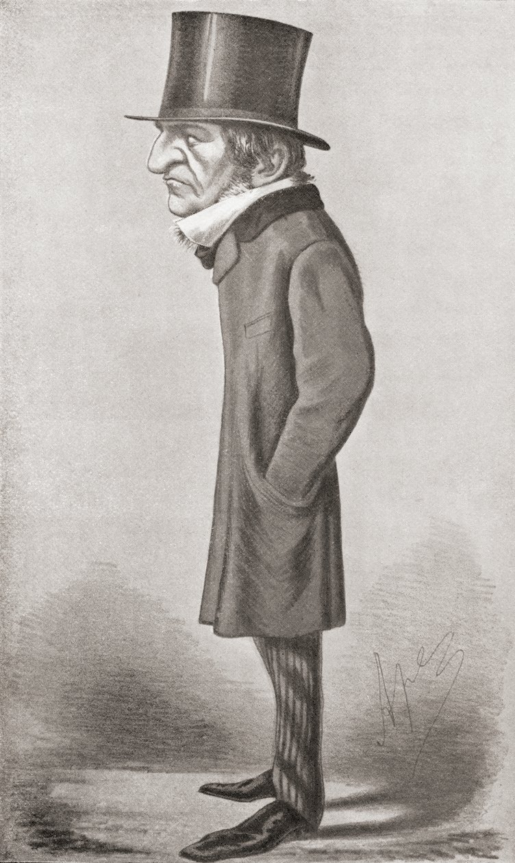 Karikatur av William Gladstone, etter en illustrasjon av Vanity Fair-tegneren Ape laget i 1869, fra 