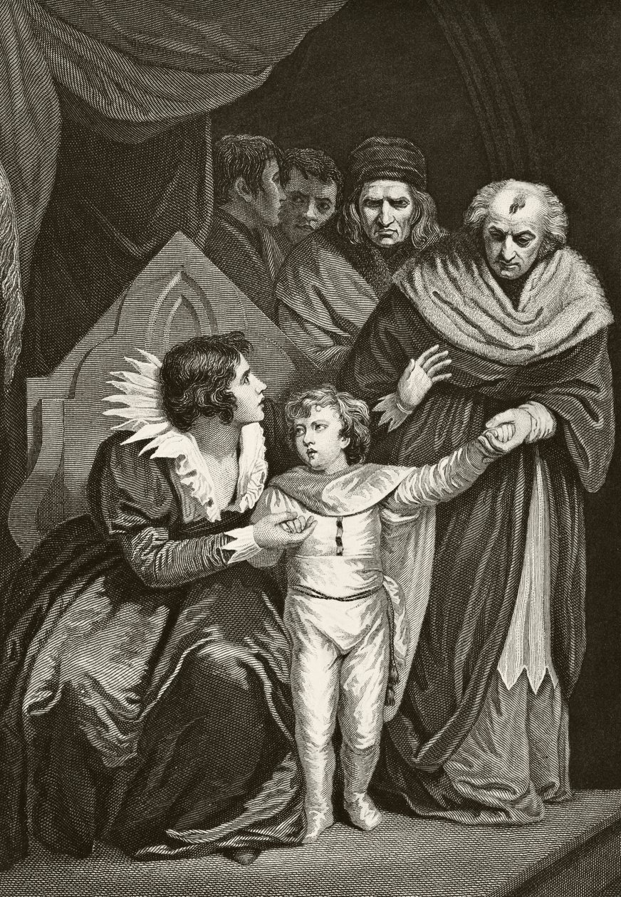 Elizabeth Woodville, dronningkonsort av kong Edward IV av England, overga sønnen sin, fra 