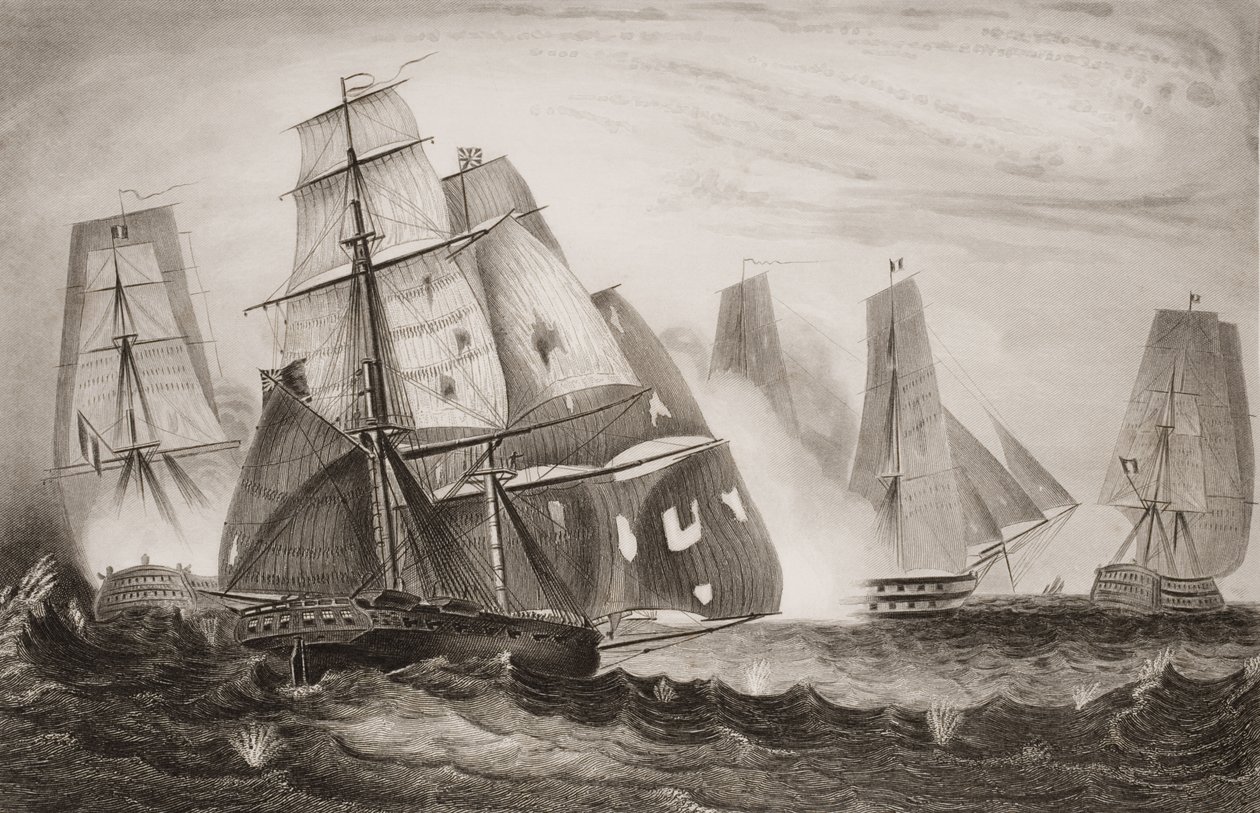 Uferdig oppførsel til kaptein Charles Napier i H.M. 18-kanon Brig Recruit som han ble utnevnt til D