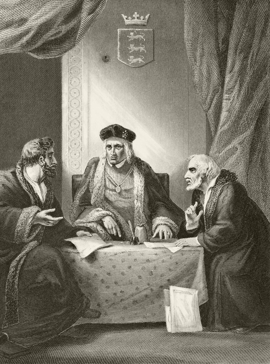Kong Henry VII av England med Sir Richard Empson og Edmund Dudley, fra 