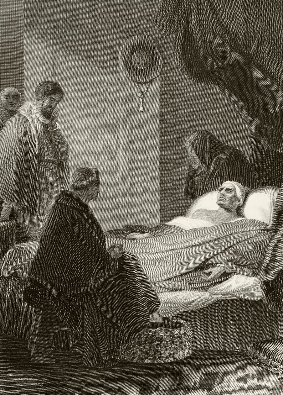 Kardinal Wolseys død i Leicester Abbey, 29. november 1530, fra 
