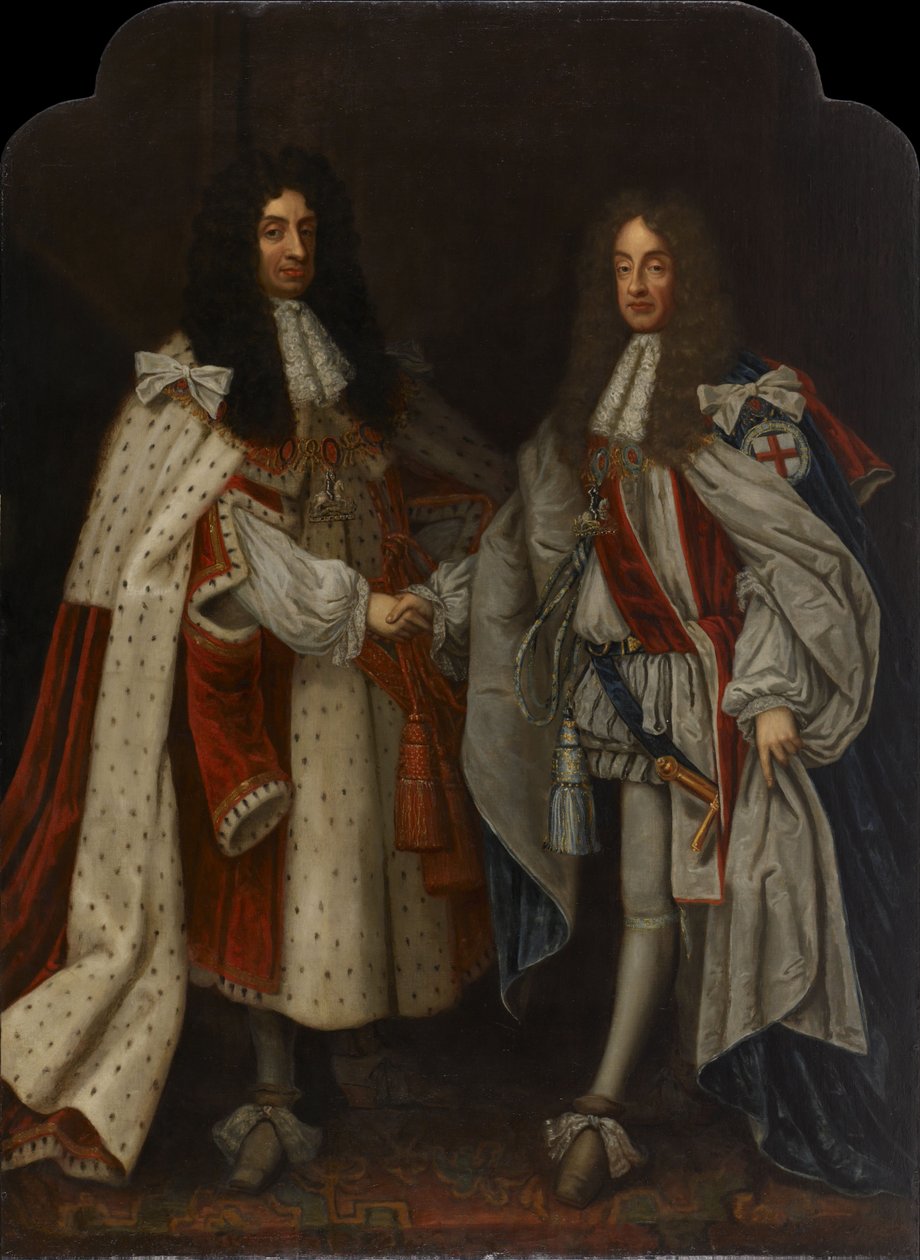 Portrett av Charles II og James II av Anonymous