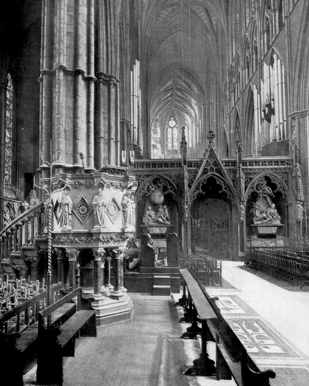Skibet til Westminster Abbey, 1890 av British Photographer