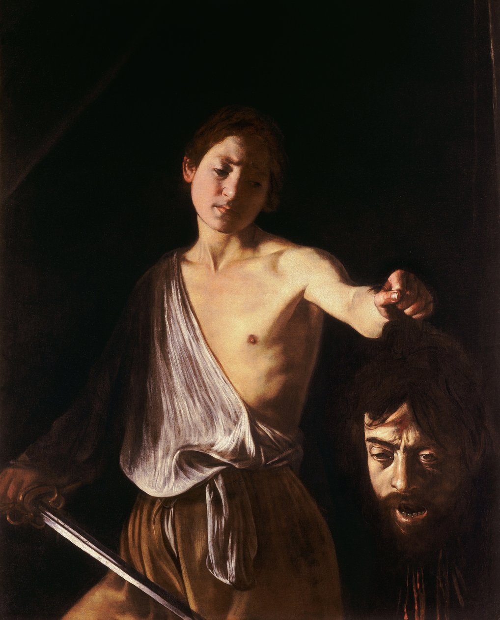 David med sjefen for Goliat av Michelangelo Merisi Caravaggio