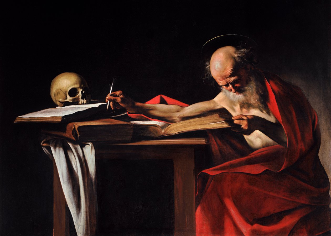 Jerome skriver av Michelangelo Merisi Caravaggio