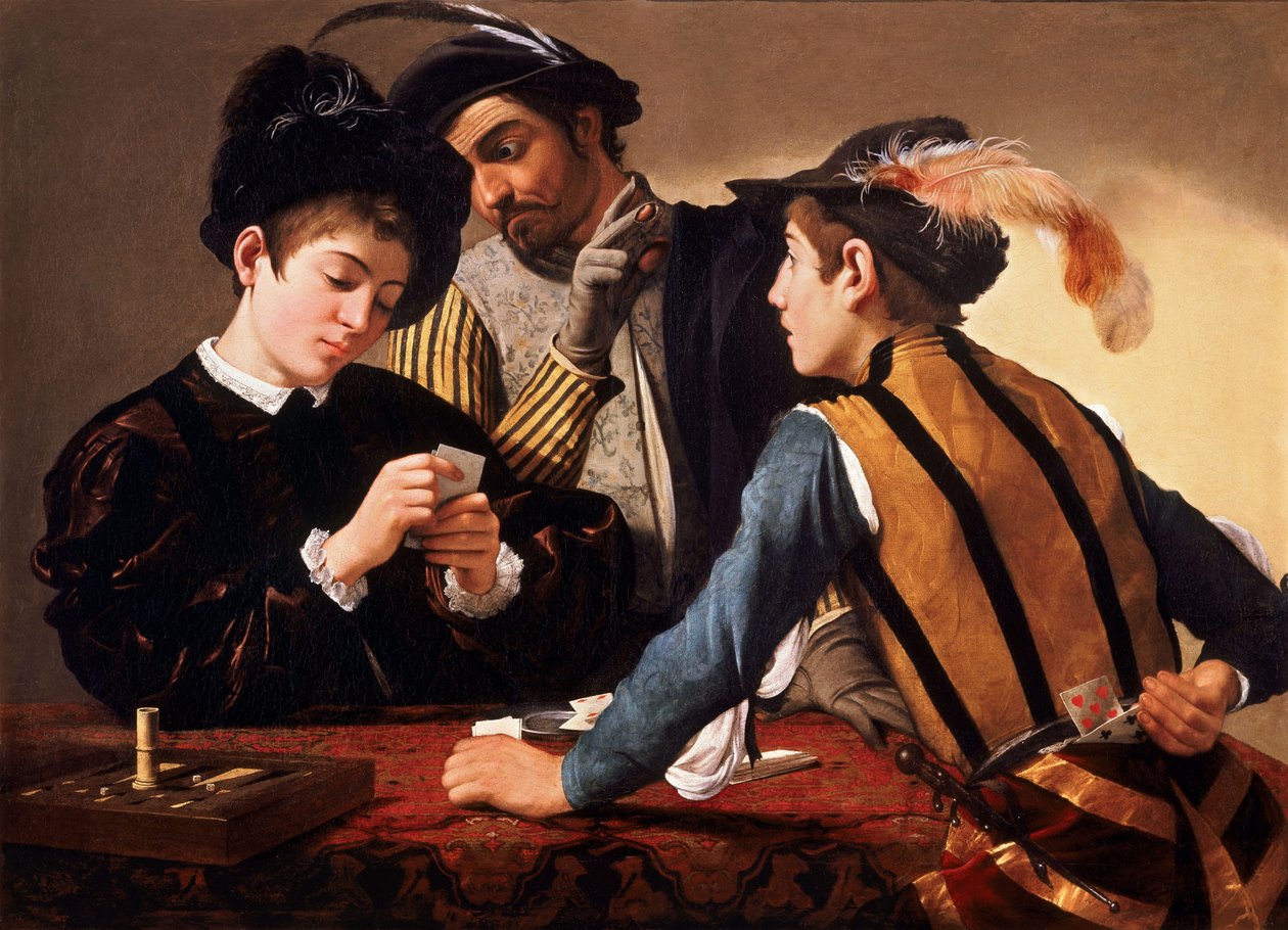 The Cardsharps av Michelangelo Merisi Caravaggio