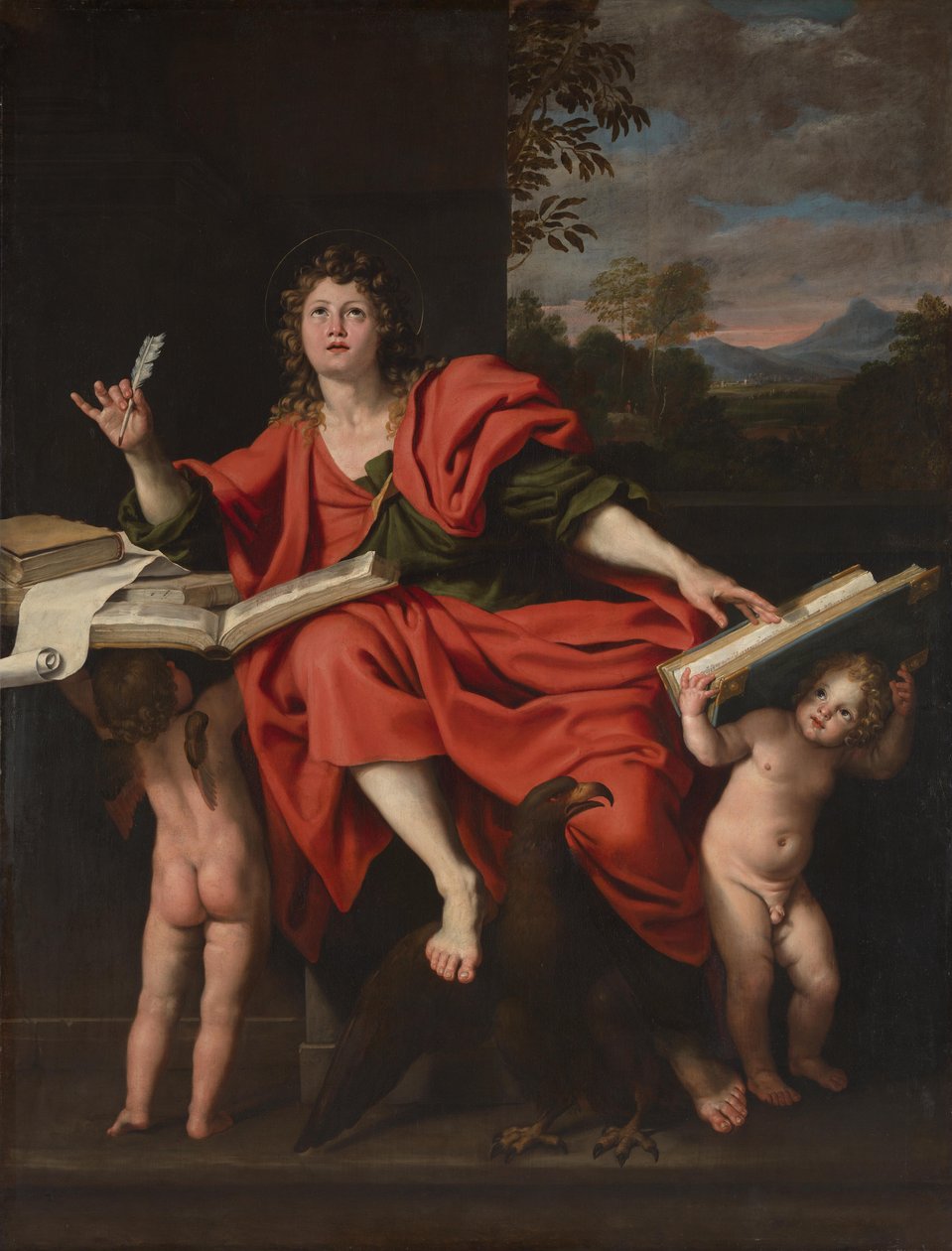 Den hellige Johannes evangelisten av Domenichino