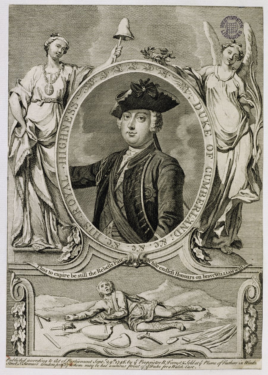 William Augustus, hertug av Cumberland (1721–65), 1746 av English School