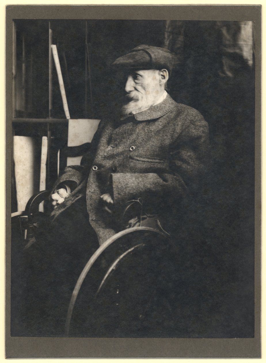 Auguste Renoir (1841-1919) i rullestol av French Photographer