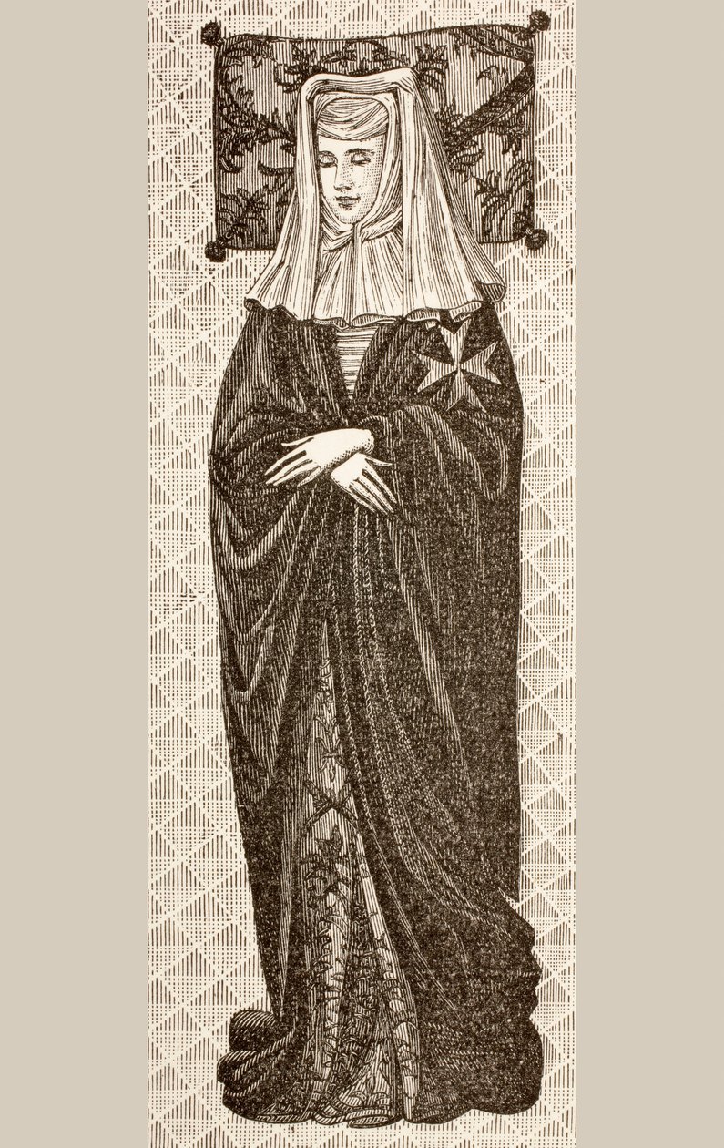 Bildet fra graven til Beatrix Cornel, Prioresse av Lady Hospitallers av St. John of Jerusalem, fra 
