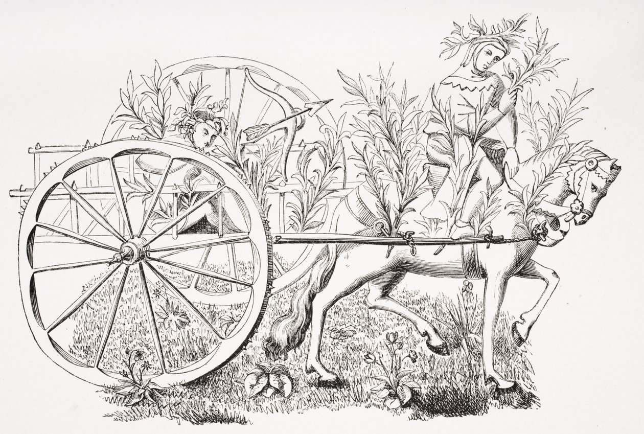 Hvordan ta en vogn til lokkedyr, etter en miniatyr i det 15. århundres manuskript av Phoebus, fra 