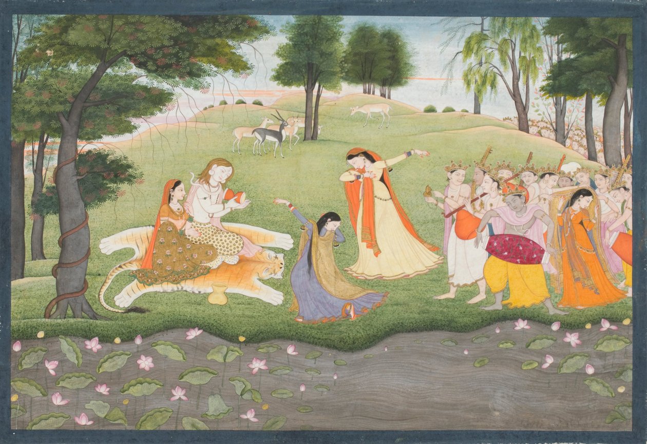 The Gods Sing and Dance for Shiva og Parvati av Khushala