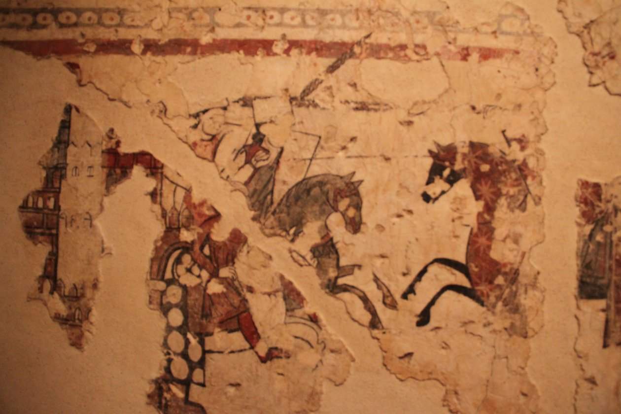 Veggmalerier fra slutten av 1200 -tallet eller begynnelsen av 1300 -tallet. Barcelonas historiemuseum av Léna