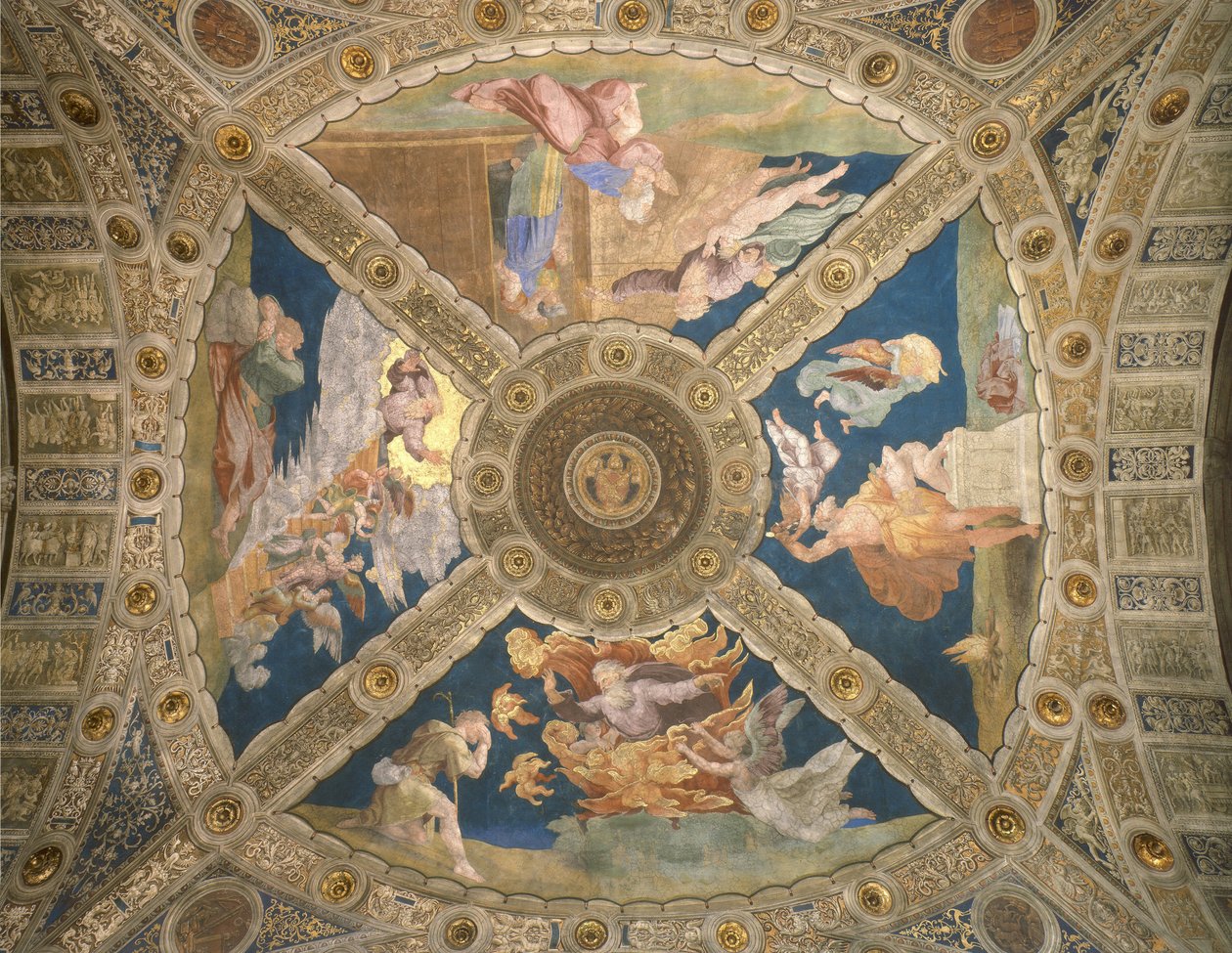 Hvelv av Heliodorus -rommet av Raffaello Sanzio Raphael