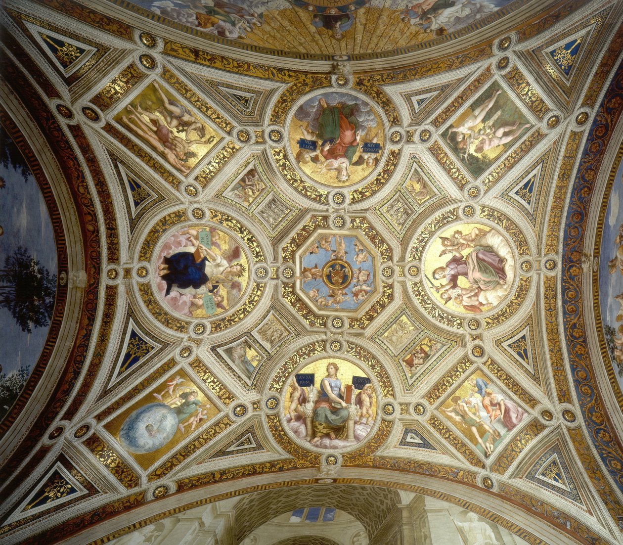 Hvelv av salen med seglet av Raffaello Sanzio Raphael