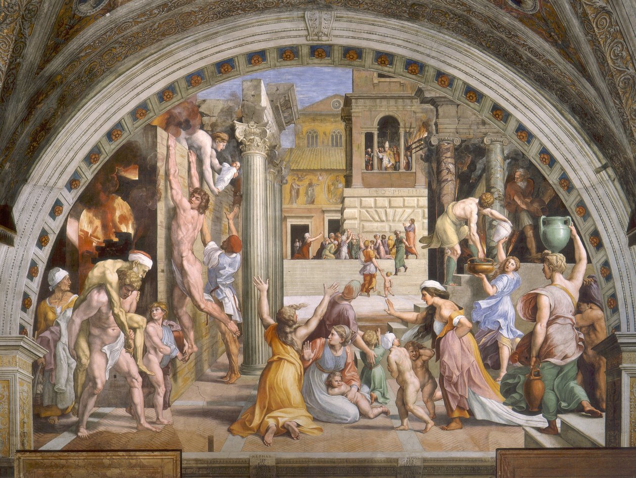 Brann i Borgo av Raffaello Sanzio Raphael