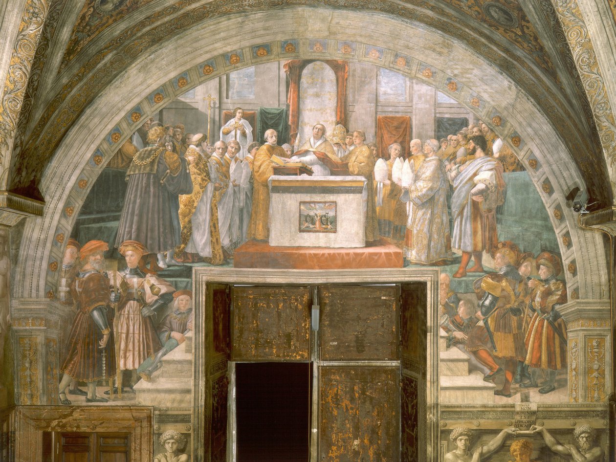 Begrunnelse av Leo III av Raffaello Sanzio Raphael
